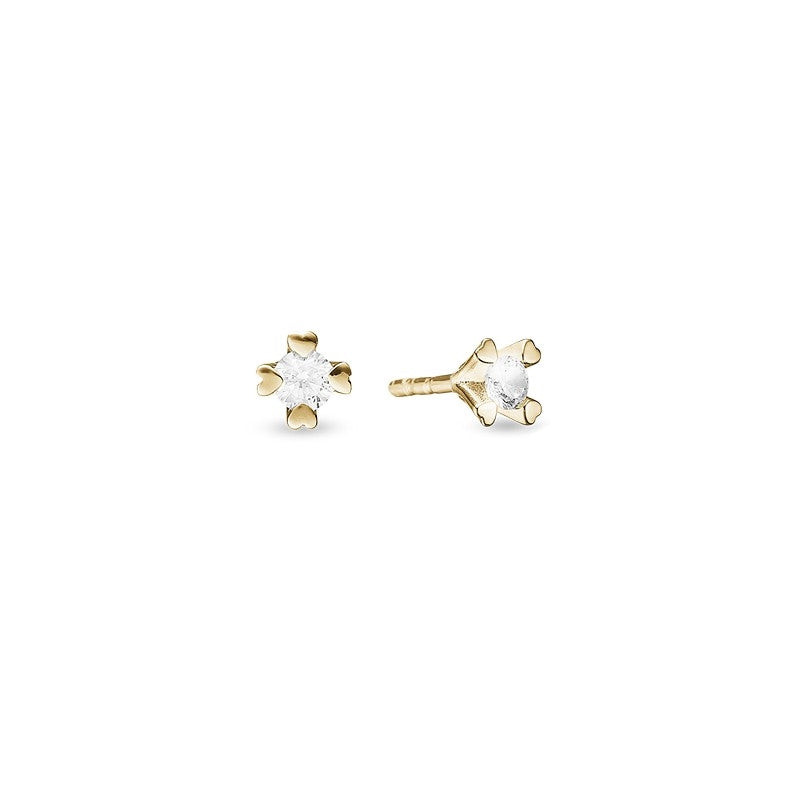 Mary ørestikker i 8 kt guld med lab-grown diamanter 2x0,10 ct – Aagaard